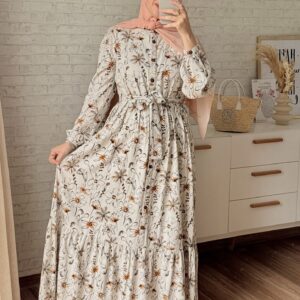 linen floral Dress